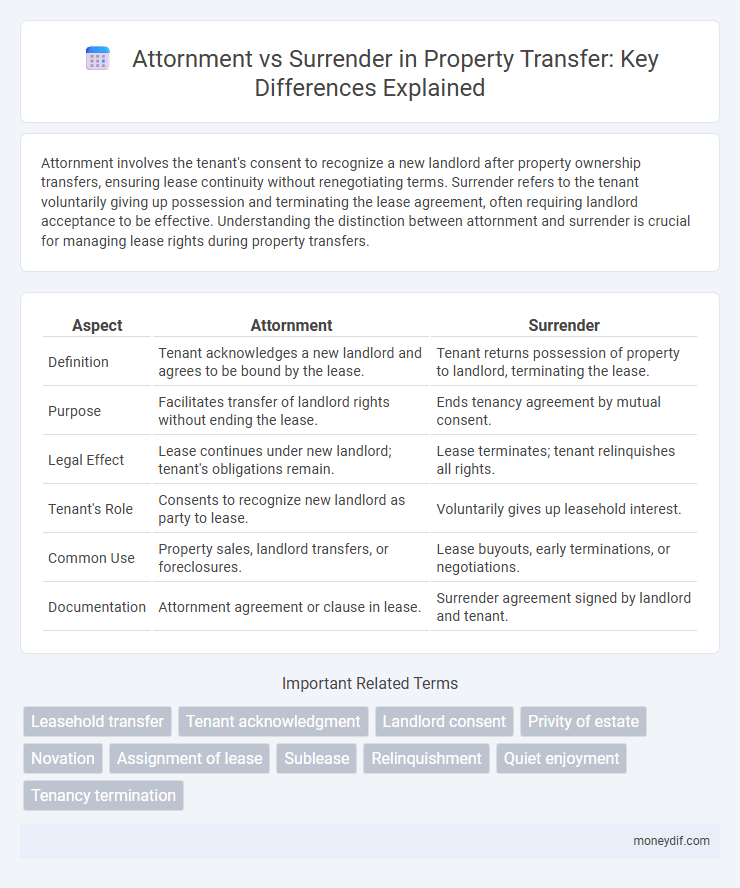 Attornment vs Surrender in Property Transfer: Key Differences Explained