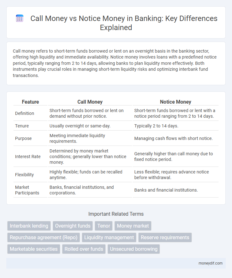 Call Money vs Notice Money in Banking: Key Differences Explained