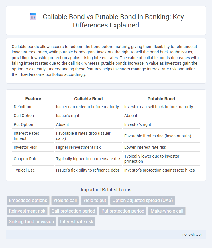 Callable Bond vs Putable Bond in Banking: Key Differences Explained
