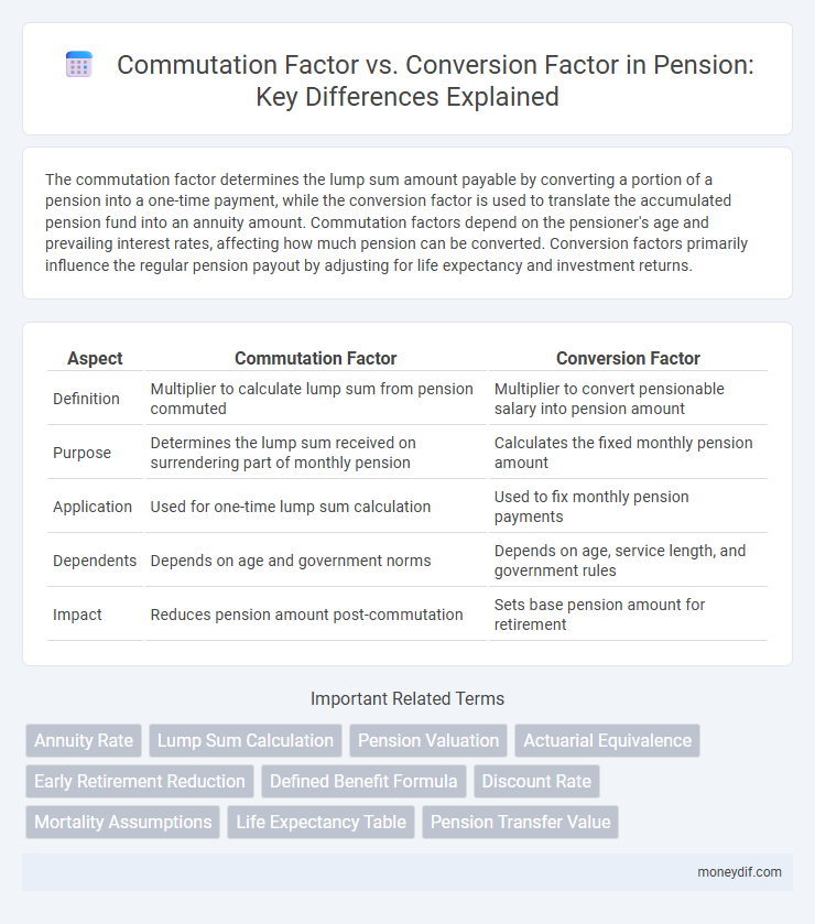 Commutation Factor vs. Conversion Factor in Pension: Key Differences Explained