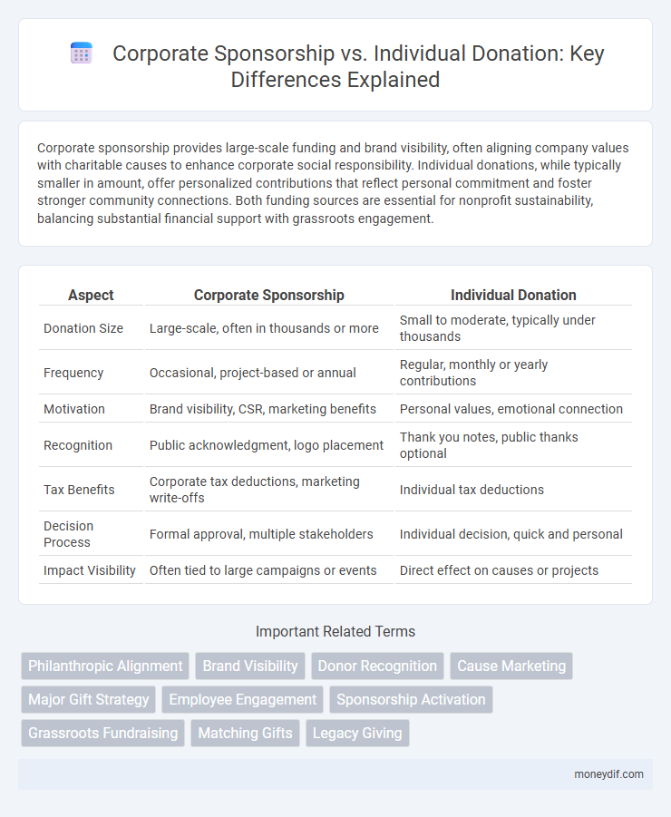 Corporate Sponsorship vs. Individual Donation: Key Differences Explained