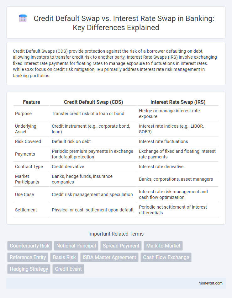 Credit Default Swap vs. Interest Rate Swap in Banking: Key Differences Explained