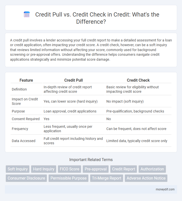 Credit Pull vs. Credit Check in Credit: What's the Difference?