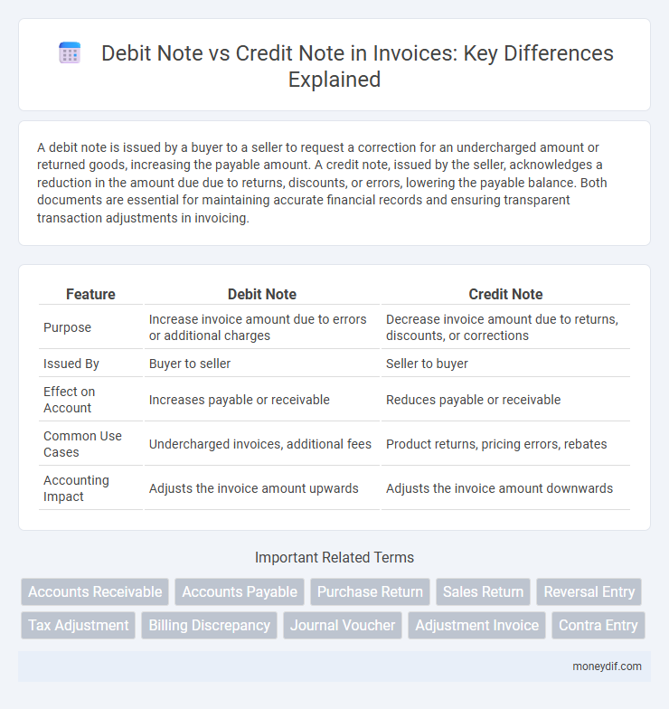 Debit Note vs Credit Note in Invoices: Key Differences Explained