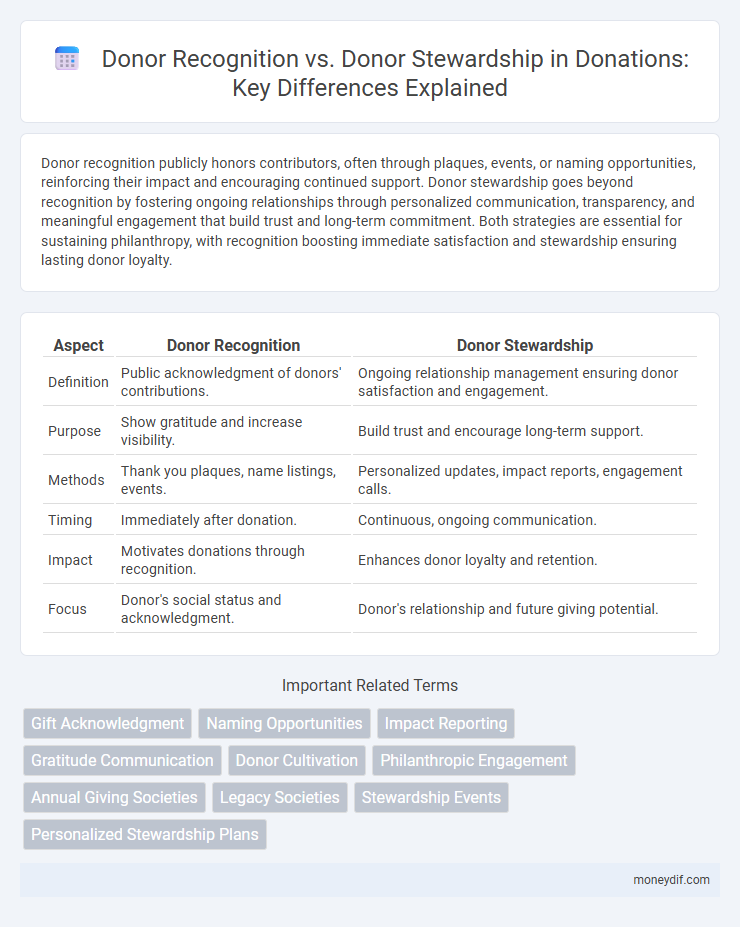 Donor Recognition vs. Donor Stewardship in Donations: Key Differences Explained