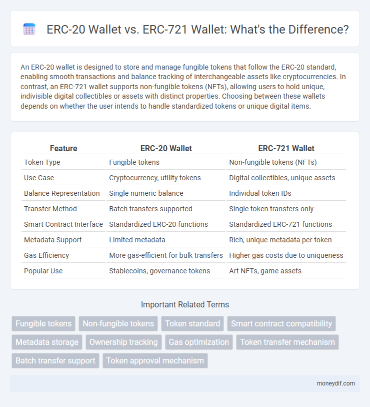 ERC-20 Wallet vs. ERC-721 Wallet: What's the Difference?