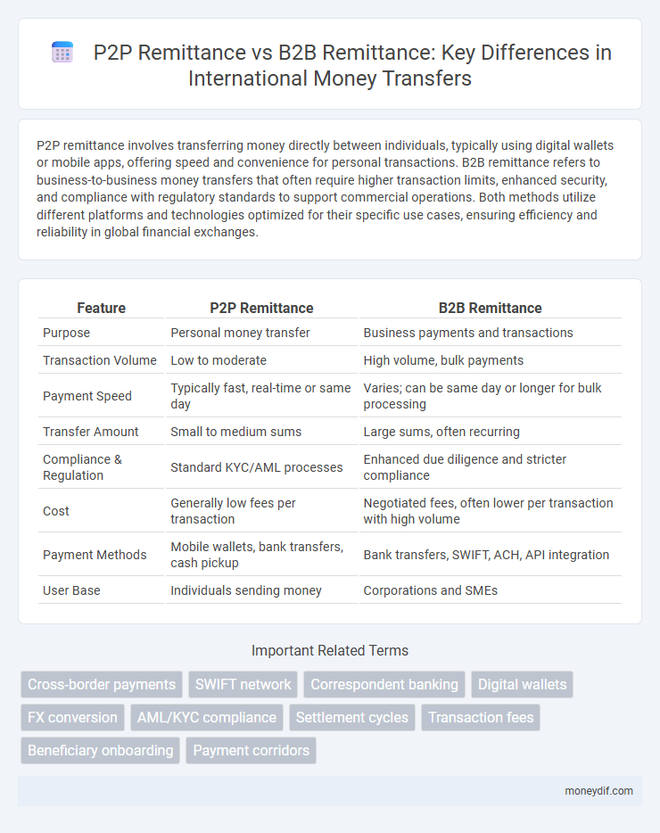 P2P Remittance vs B2B Remittance: Key Differences in International Money Transfers