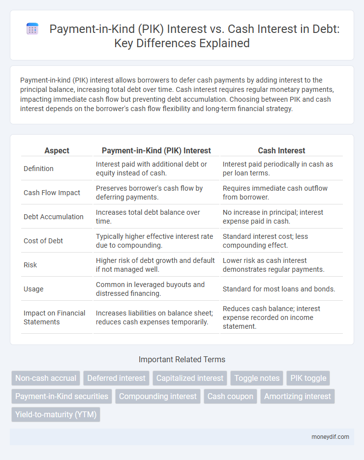 Payment-in-Kind (PIK) Interest vs. Cash Interest in Debt: Key Differences Explained