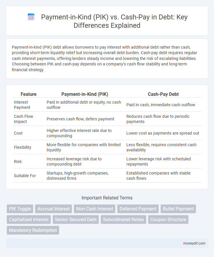 Payment-in-Kind (PIK) vs. Cash-Pay in Debt: Key Differences Explained