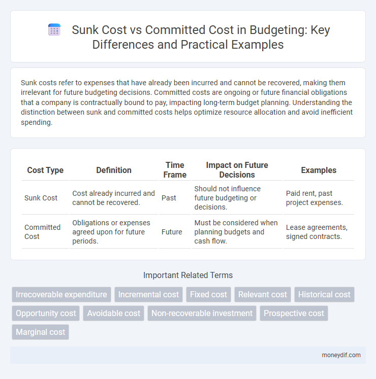Sunk Cost vs Committed Cost in Budgeting: Key Differences and Practical Examples