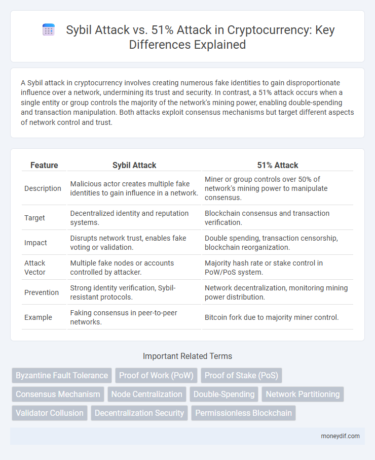 Sybil Attack vs. 51% Attack in Cryptocurrency: Key Differences Explained