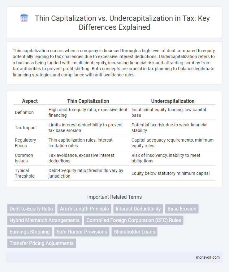 Thin Capitalization vs. Undercapitalization in Tax: Key Differences Explained