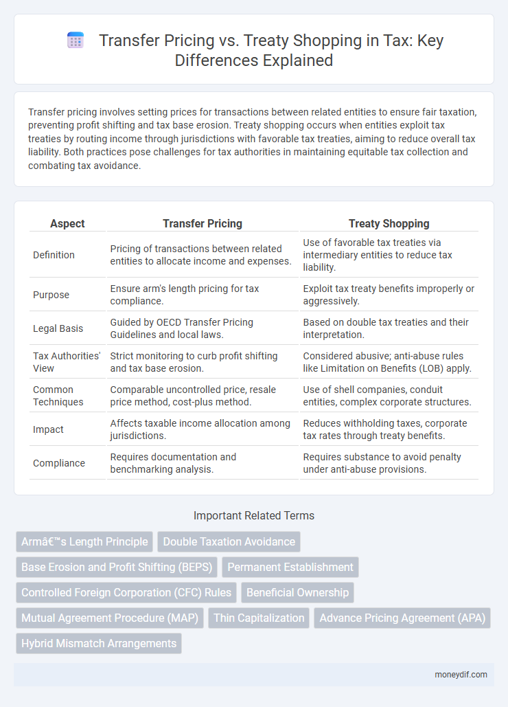 Transfer Pricing vs. Treaty Shopping in Tax: Key Differences Explained