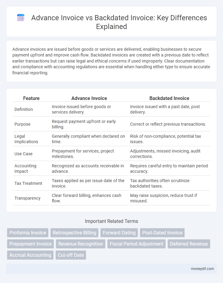 Advance Invoice vs Backdated Invoice: Key Differences Explained