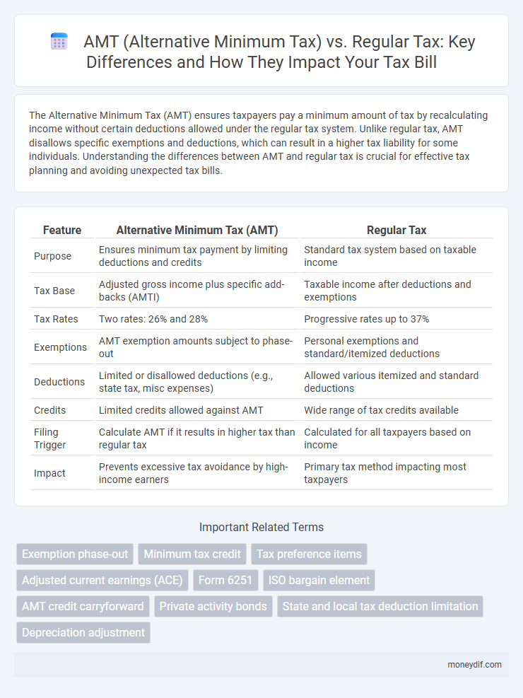 AMT (Alternative Minimum Tax) vs. Regular Tax: Key Differences and How They Impact Your Tax Bill
