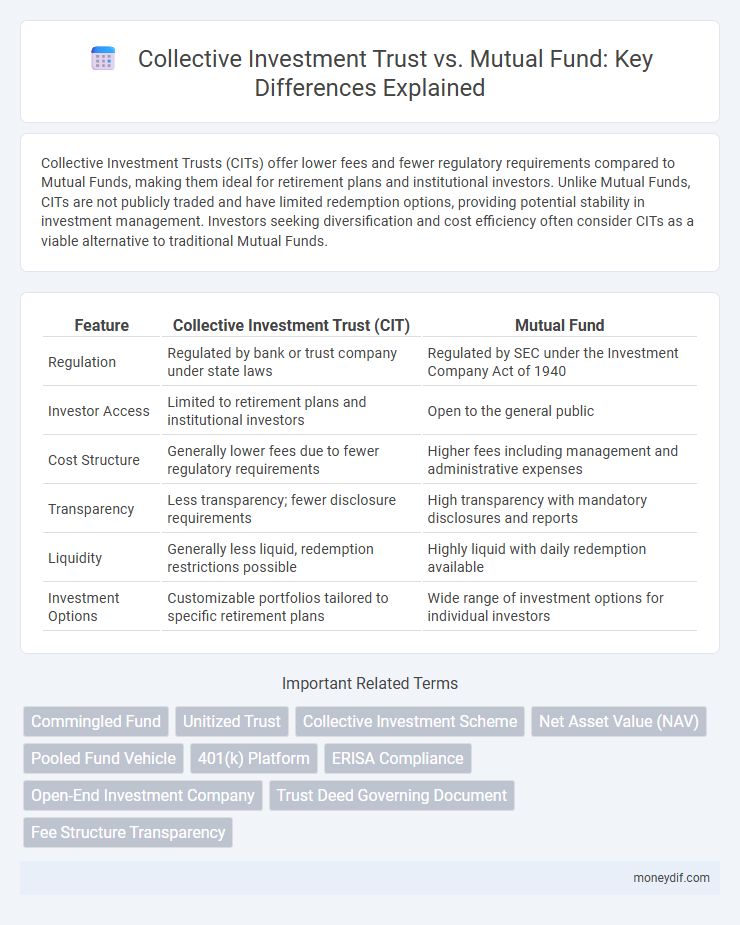 Collective Investment Trust vs. Mutual Fund: Key Differences Explained