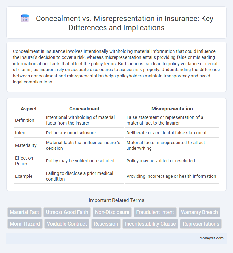 Concealment vs. Misrepresentation in Insurance: Key Differences and Implications