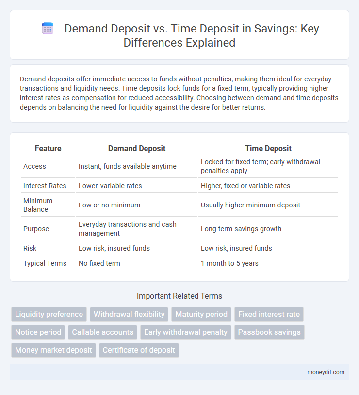Demand Deposit vs. Time Deposit in Savings: Key Differences Explained