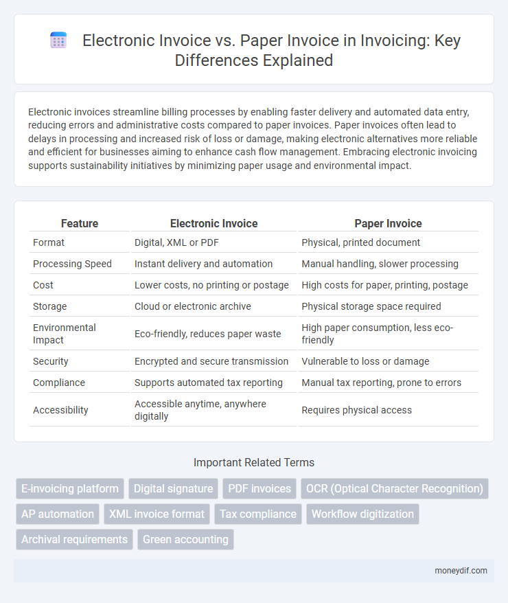Electronic Invoice vs. Paper Invoice in Invoicing: Key Differences Explained