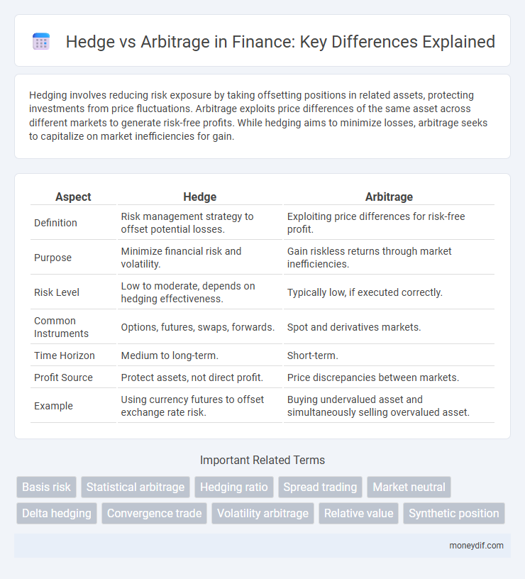 Hedge vs Arbitrage in Finance: Key Differences Explained