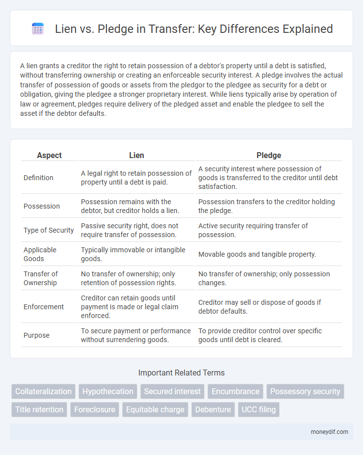 Lien vs. Pledge in Transfer: Key Differences Explained
