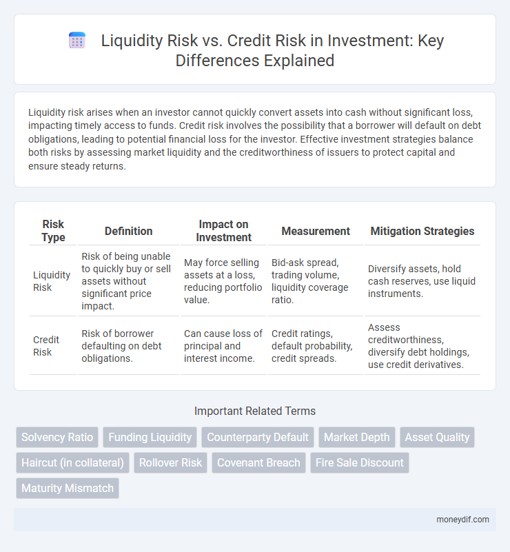 Liquidity Risk vs. Credit Risk in Investment: Key Differences Explained