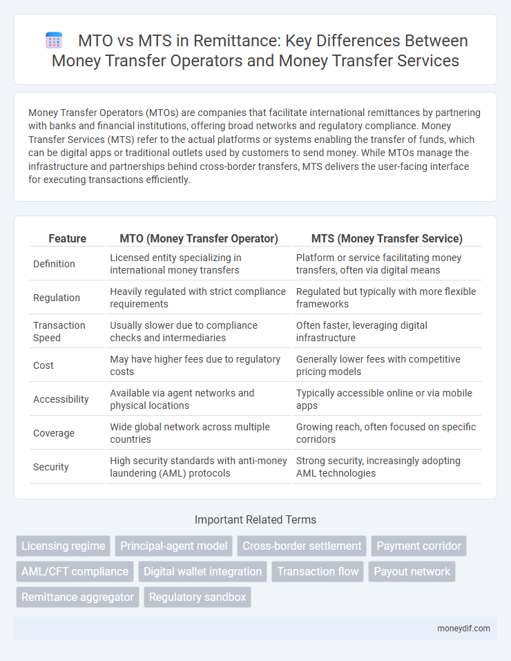 MTO vs MTS in Remittance: Key Differences Between Money Transfer Operators and Money Transfer Services