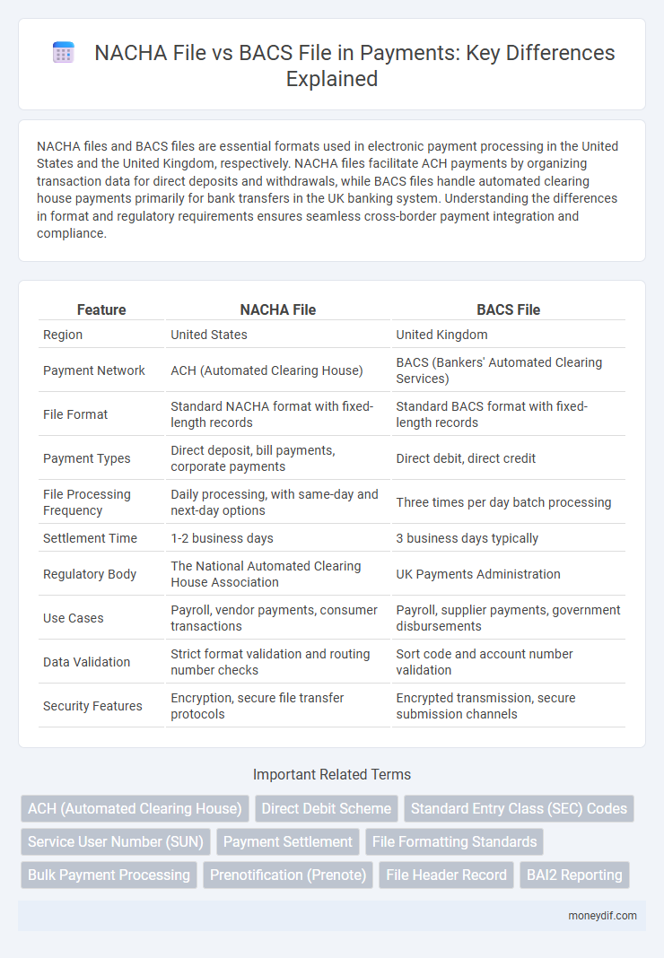 NACHA File vs BACS File in Payments: Key Differences Explained