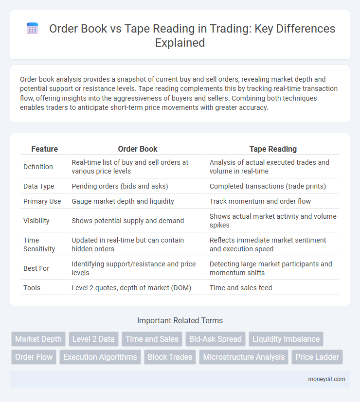 Order Book vs Tape Reading in Trading: Key Differences Explained