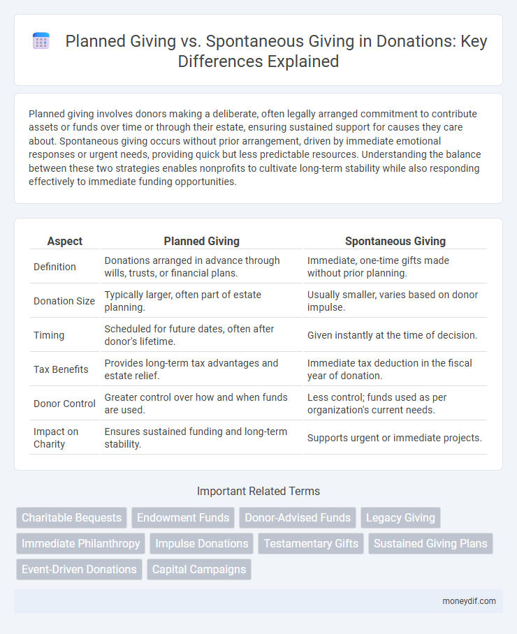 Planned Giving vs. Spontaneous Giving in Donations: Key Differences Explained