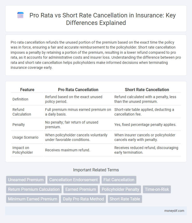 Pro Rata vs Short Rate Cancellation in Insurance: Key Differences Explained