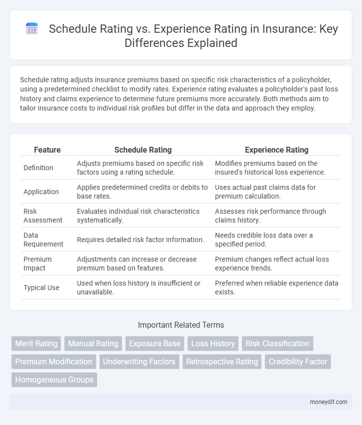 Schedule Rating vs. Experience Rating in Insurance: Key Differences Explained