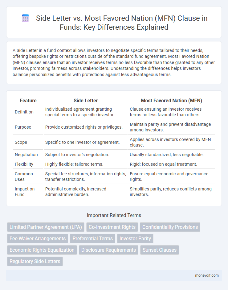 Side Letter vs. Most Favored Nation (MFN) Clause in Funds: Key Differences Explained