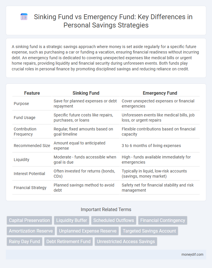 Sinking Fund vs Emergency Fund: Key Differences in Personal Savings Strategies