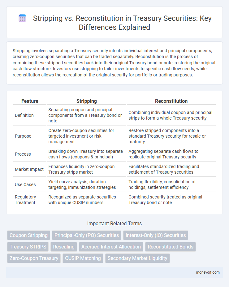Stripping vs. Reconstitution in Treasury Securities: Key Differences Explained
