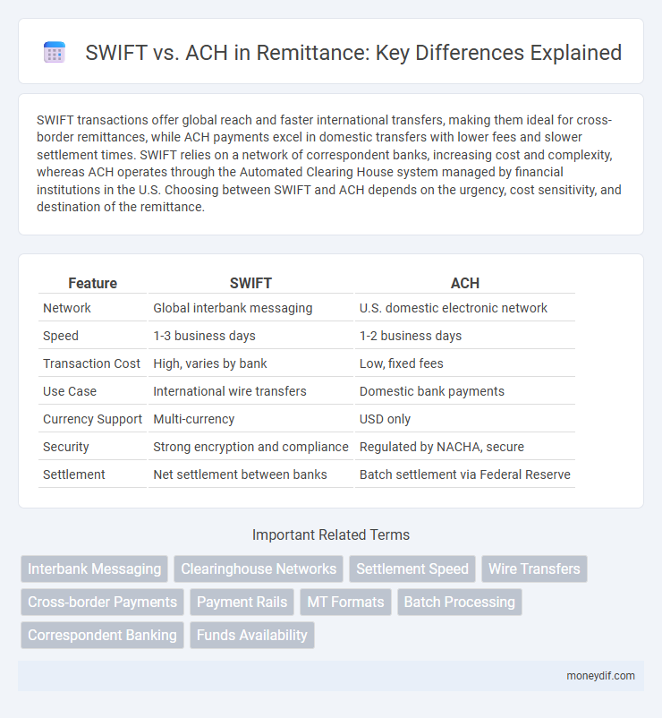 SWIFT vs. ACH in Remittance: Key Differences Explained