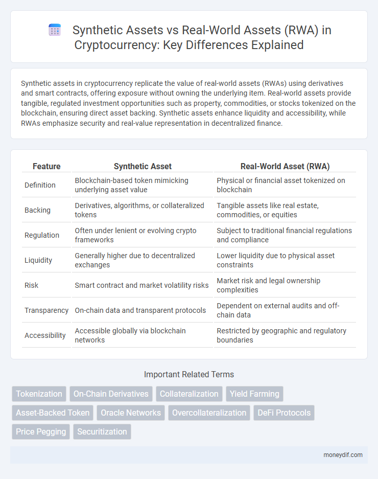 Synthetic Assets vs Real-World Assets (RWA) in Cryptocurrency: Key Differences Explained