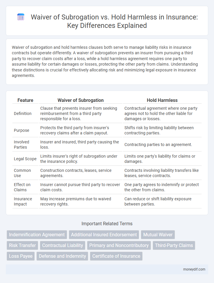Waiver of Subrogation vs. Hold Harmless in Insurance: Key Differences Explained