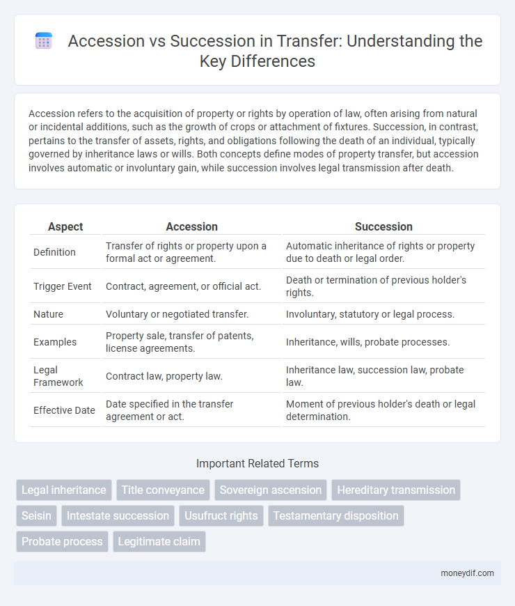 Accession vs Succession in Transfer: Understanding the Key Differences