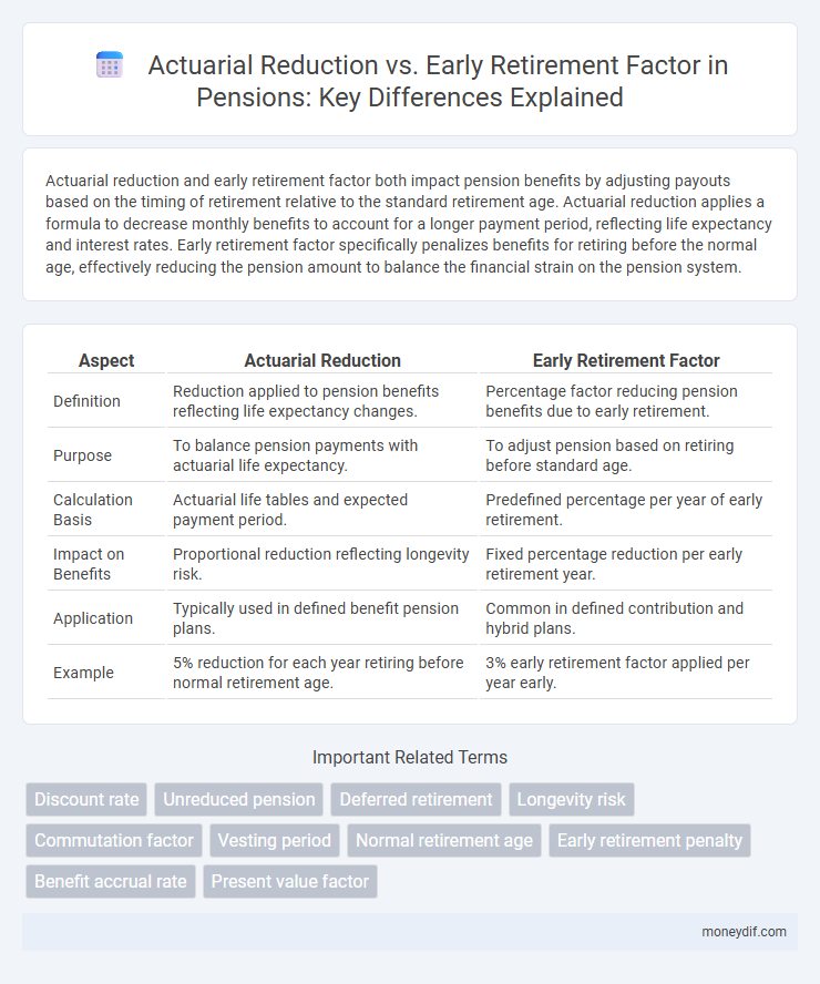 Actuarial Reduction vs. Early Retirement Factor in Pensions: Key Differences Explained