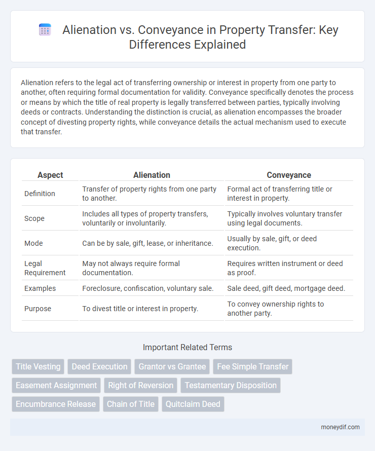 Alienation vs. Conveyance in Property Transfer: Key Differences Explained