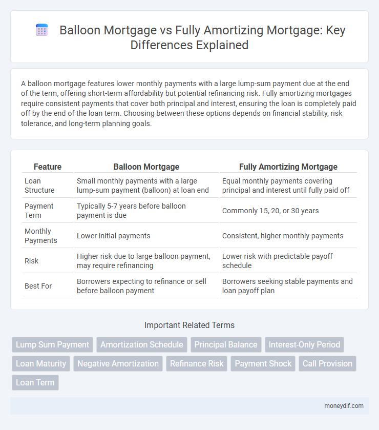 Balloon Mortgage vs Fully Amortizing Mortgage: Key Differences Explained