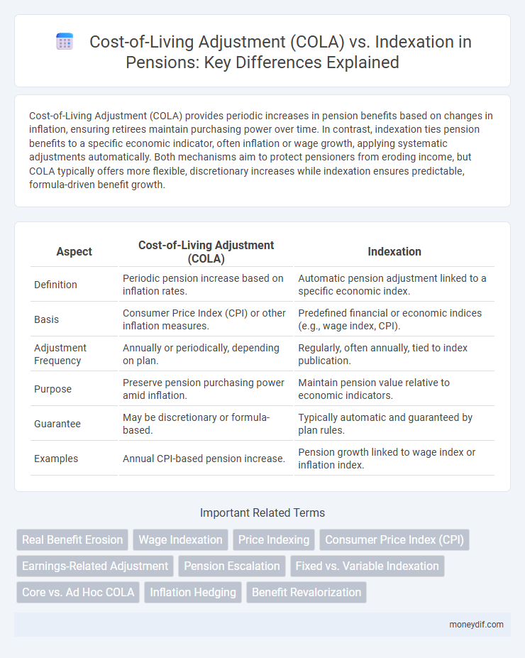 Cost-of-Living Adjustment (COLA) vs. Indexation in Pensions: Key Differences Explained