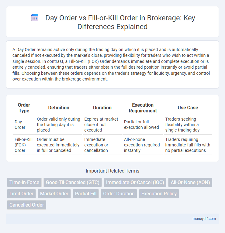 Day Order vs Fill-or-Kill Order in Brokerage: Key Differences Explained