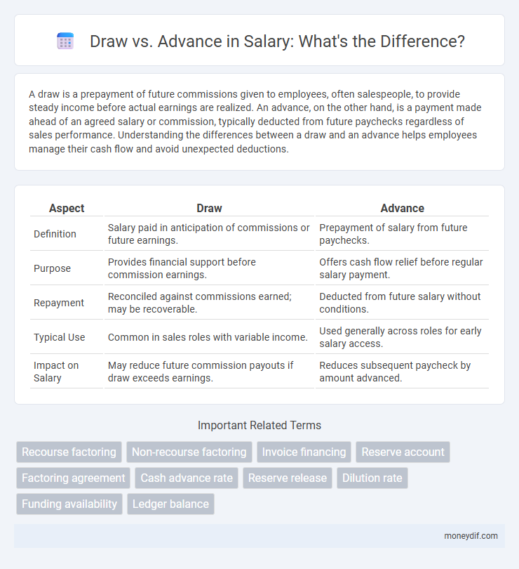 Draw vs. Advance in Salary: What's the Difference?