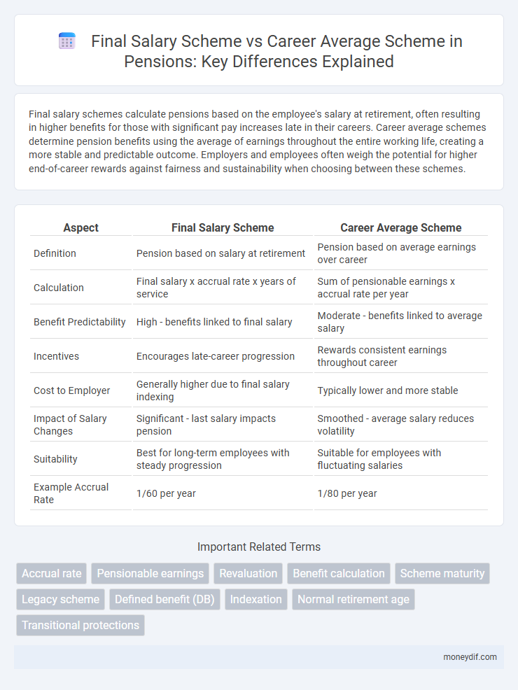 Final Salary Scheme vs Career Average Scheme in Pensions: Key Differences Explained