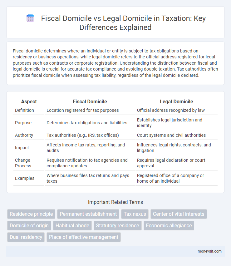 Fiscal Domicile vs Legal Domicile in Taxation: Key Differences Explained