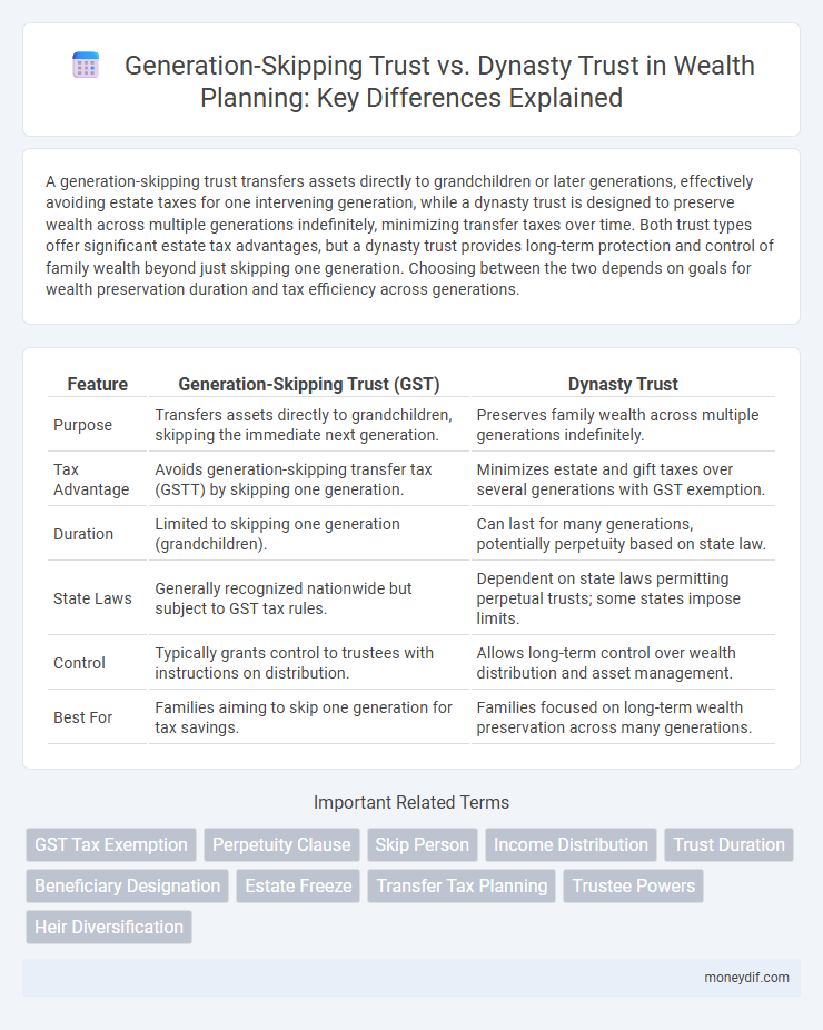 Generation-Skipping Trust vs. Dynasty Trust in Wealth Planning: Key Differences Explained