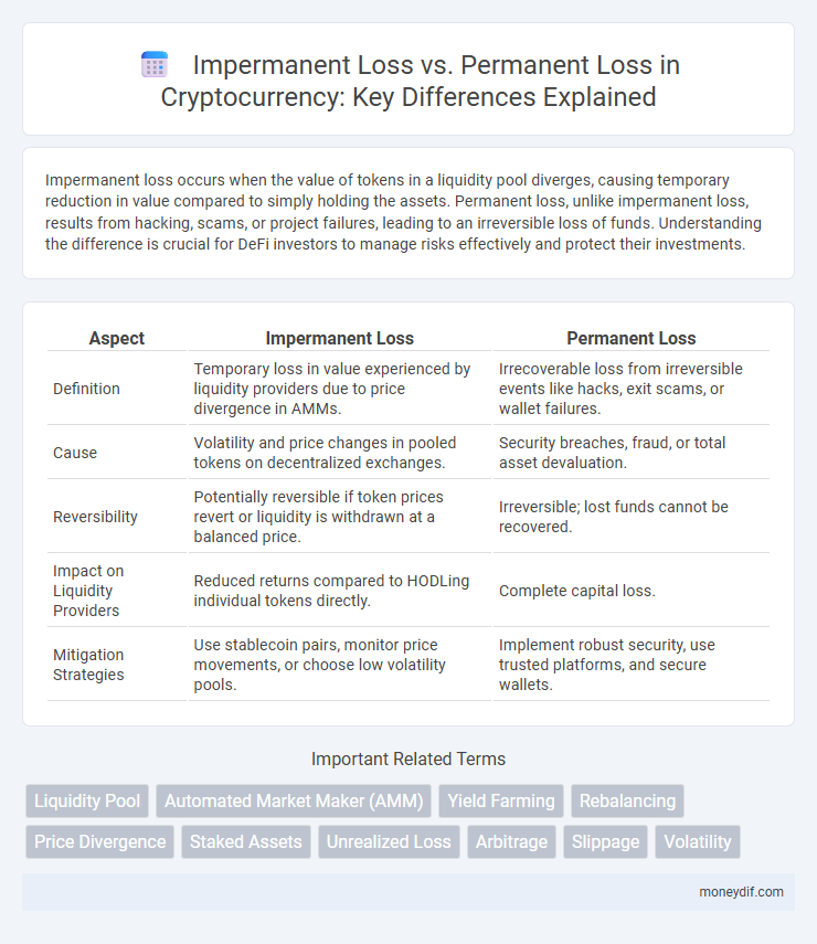Impermanent Loss vs. Permanent Loss in Cryptocurrency: Key Differences Explained