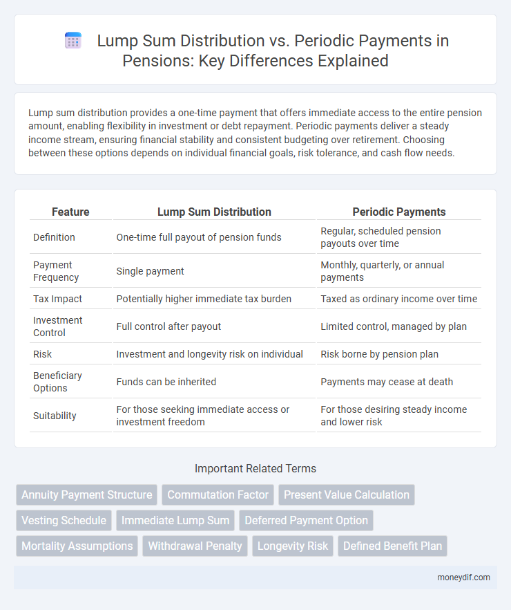 Lump Sum Distribution vs. Periodic Payments in Pensions: Key Differences Explained
